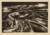 Paul Nash, The Bay Black and white image showing a couple standing at the base of a harbour arm looking out to sea.
