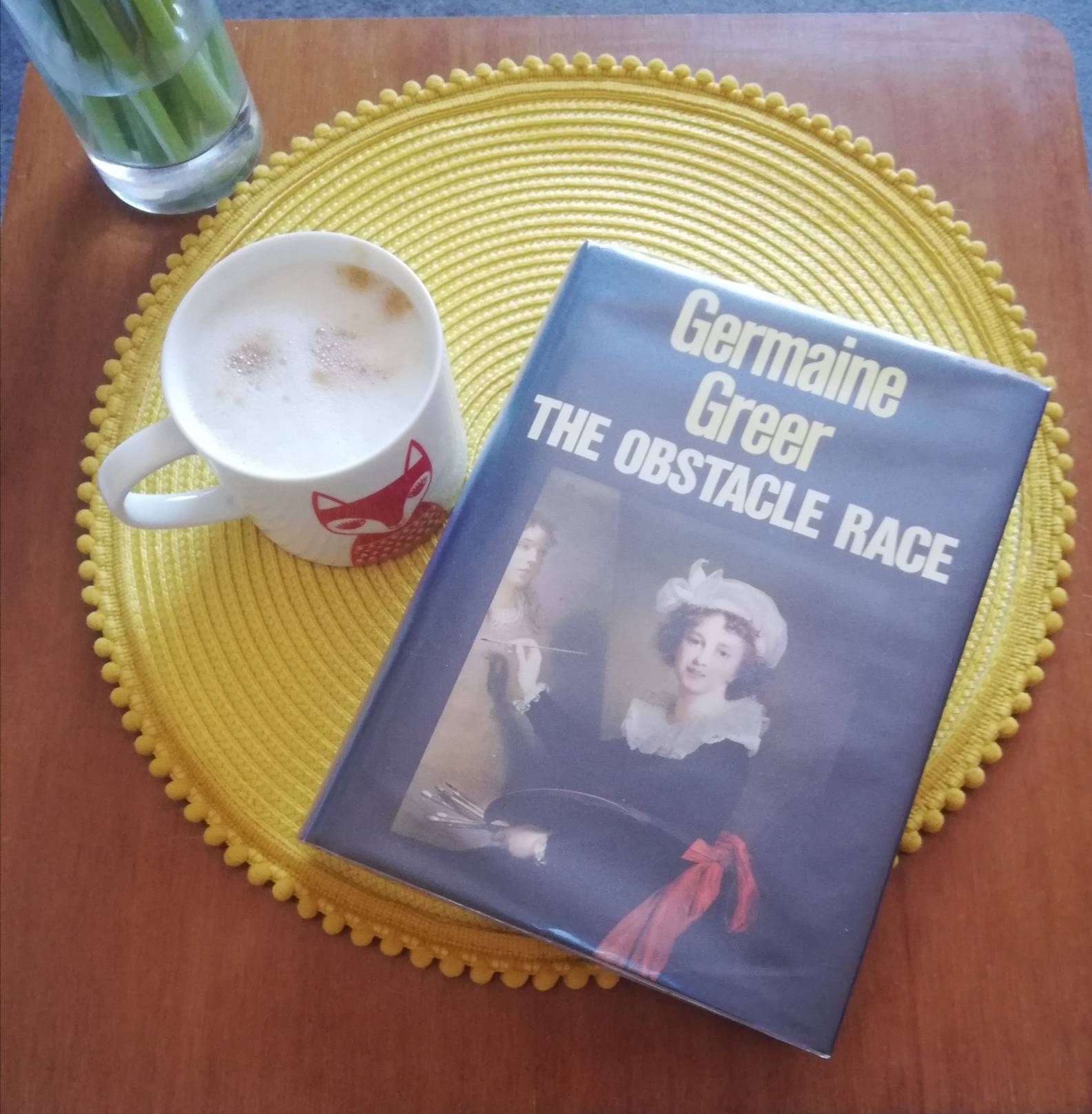 Germaine Greer The Obstacle Race Photograph of the book by Germaine Greer - The Obstacle Race, with a cup of coffee.