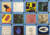 12 square boxes 4 in 3 rows of different colourful images surrounded by a blue border